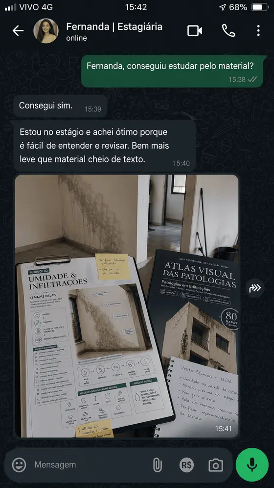 Depoimento de cliente 9 sobre o Atlas Visual das Patologias