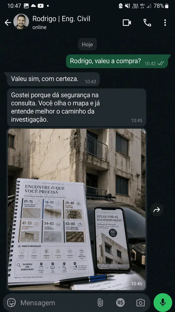 Depoimento de cliente 10 sobre o Atlas Visual das Patologias