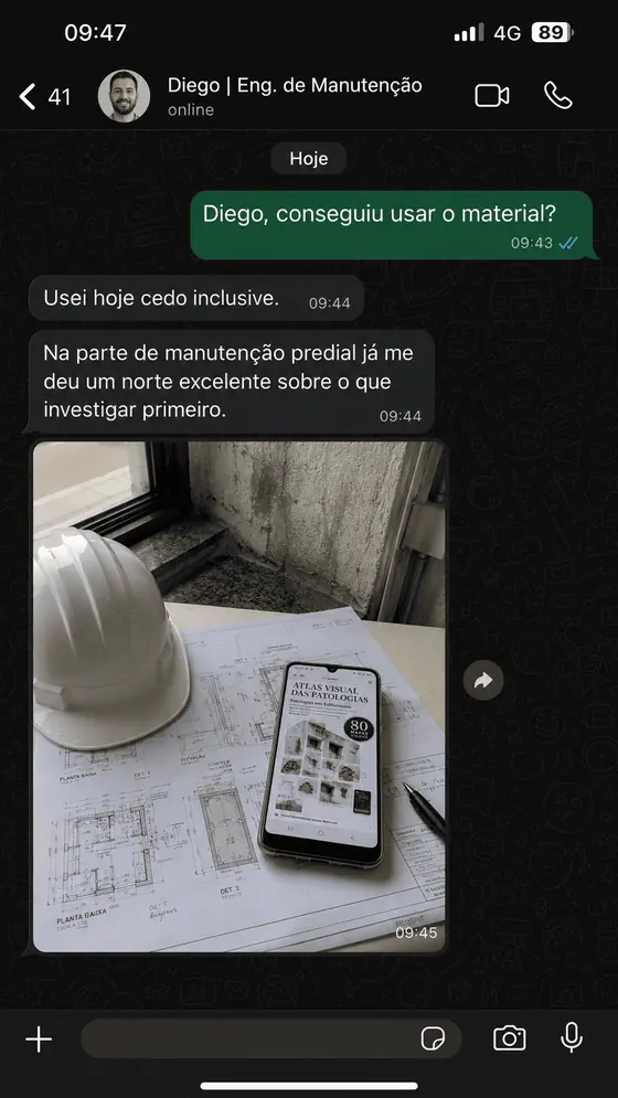 Depoimento de cliente 8 sobre o Atlas Visual das Patologias