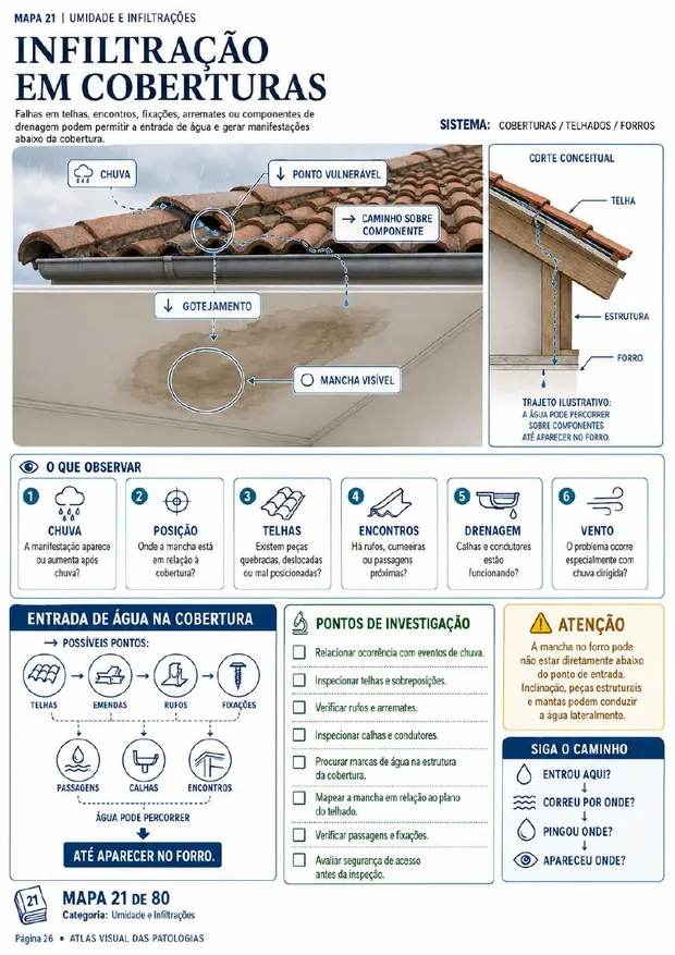 Mapa visual 21 — Infiltração em coberturas