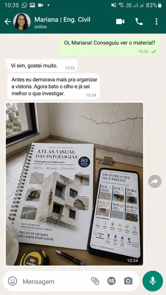 Depoimento de cliente 1 sobre o Atlas Visual das Patologias
