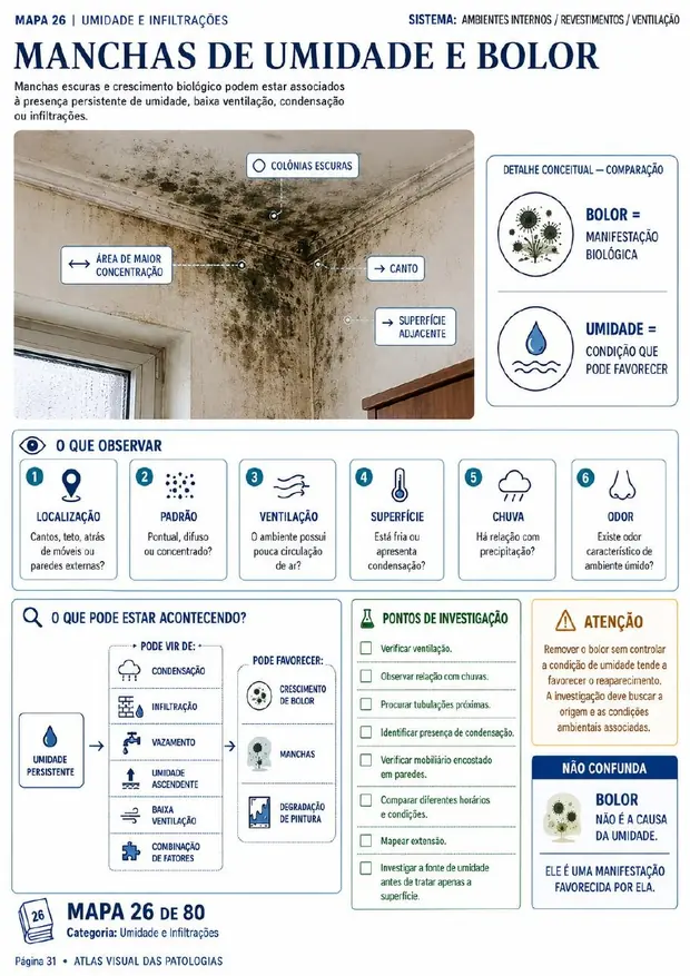 Mapa visual 26 — Manchas de umidade e bolor