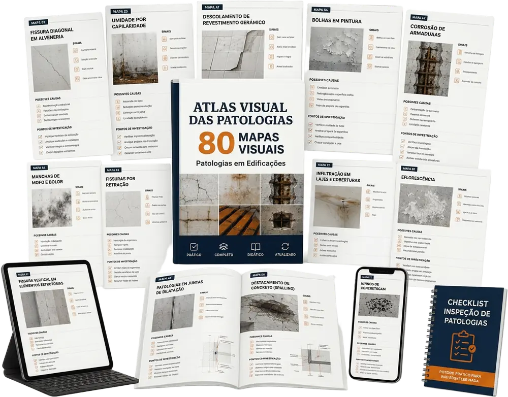 Composição com dezenas de páginas A4 do Atlas Visual das Patologias